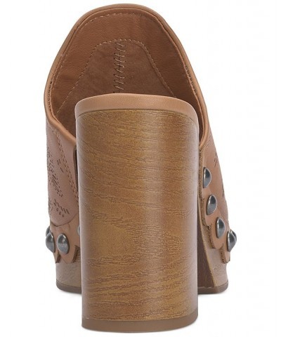 Women's Immia High Heel Clogs Tan/Beige $49.02 Shoes