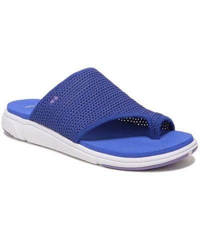 Women's Margo-Slide Sandals Blue $32.00 Shoes