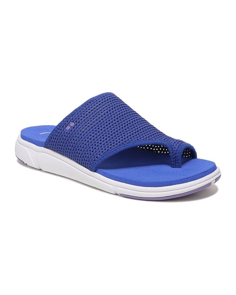 Women's Margo-Slide Sandals Blue $32.00 Shoes