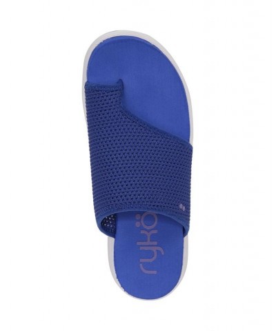 Women's Margo-Slide Sandals Blue $32.00 Shoes