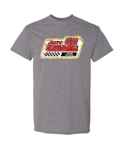 Men's Heathered Gray Joey Logano Lifestyle T-shirt $16.34 T-Shirts