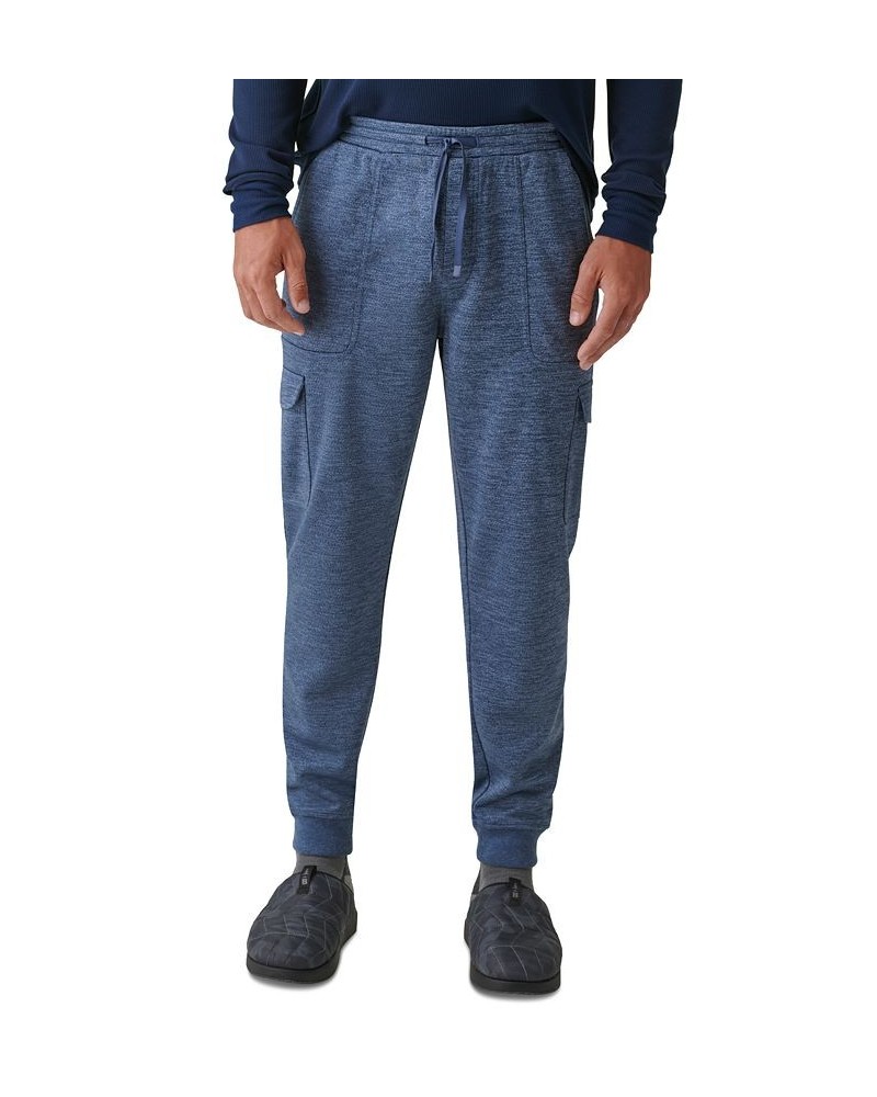 Men's The Atlantic Fleece Lined Cargo Jogger Pants Blue $12.88 Pants