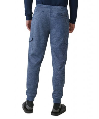 Men's The Atlantic Fleece Lined Cargo Jogger Pants Blue $12.88 Pants