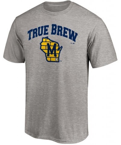 Men's Heathered Gray Milwaukee Brewers Hometown Heater T-shirt $16.80 T-Shirts