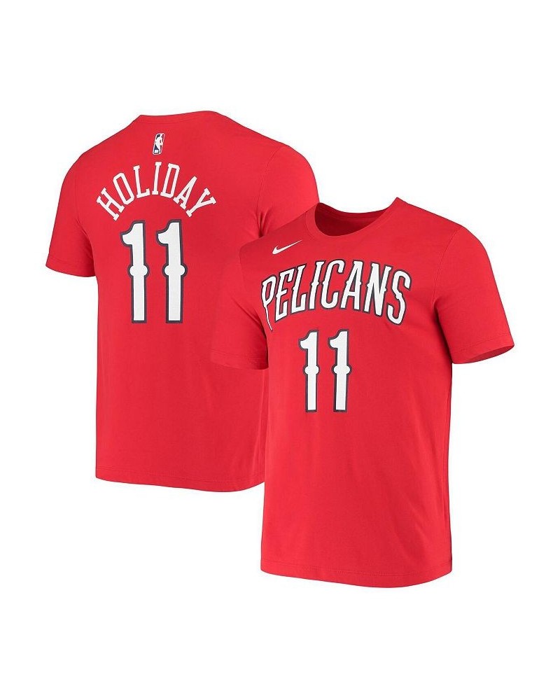 Men's Jrue Holiday Red New Orleans Pelicans Name and Number Performance T-shirt $26.49 T-Shirts