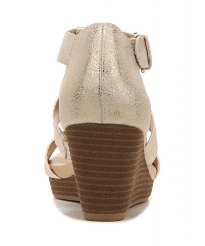 Women's Barton-Wedge Sandals Gold $31.50 Shoes