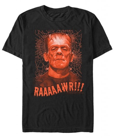 Universal Monsters Men's Rawr Frankenstein Portrait Short Sleeve T-Shirt Black $16.80 T-Shirts