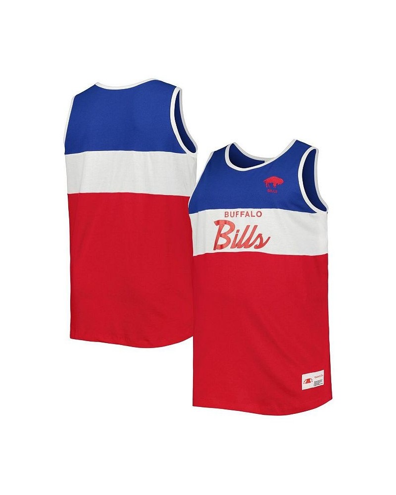 Men's Royal, Red Buffalo Bills Split Body Big and Tall Tank Top $26.32 T-Shirts