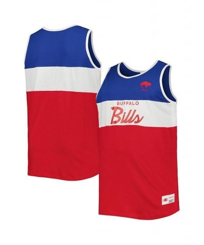 Men's Royal, Red Buffalo Bills Split Body Big and Tall Tank Top $26.32 T-Shirts