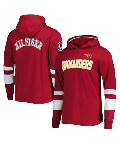 Men's Burgundy, White Washington Commanders Alex Long Sleeve Hoodie T-shirt $43.19 T-Shirts