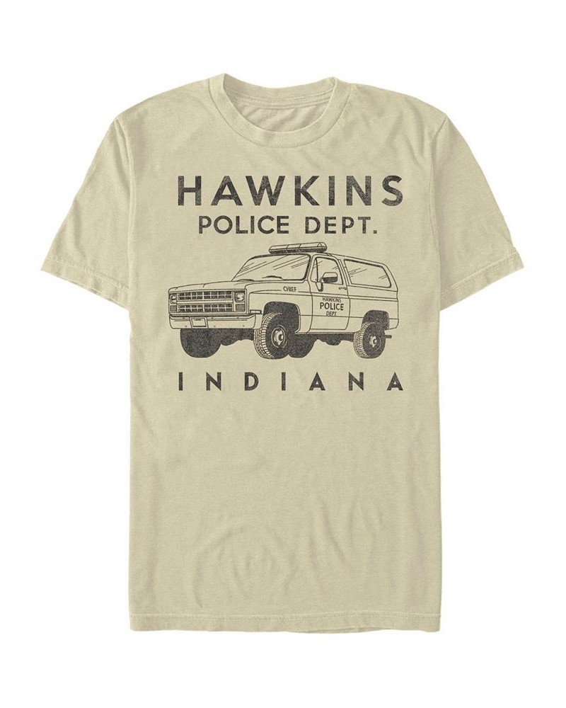 Stranger Things Men's Hawkins Police Dept indiana Short Sleeve T-Shirt Tan/Beige $20.64 T-Shirts