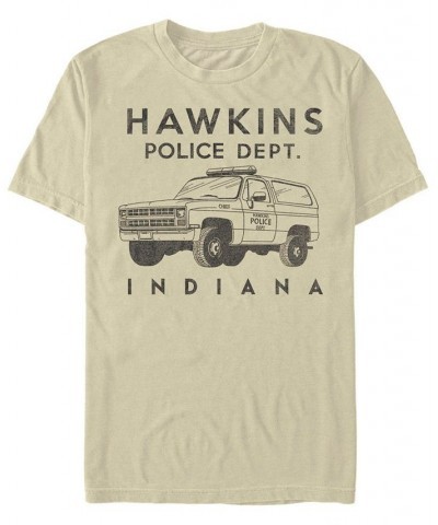 Stranger Things Men's Hawkins Police Dept indiana Short Sleeve T-Shirt Tan/Beige $20.64 T-Shirts