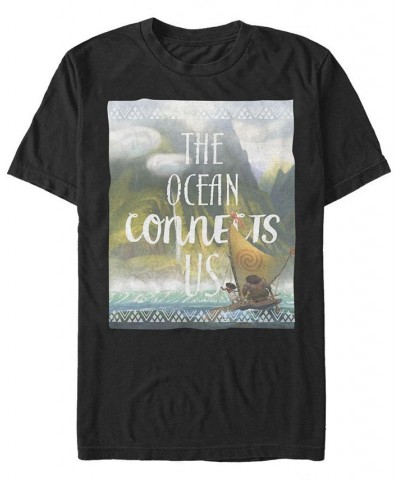 Disney Men's Moana the Ocean Connects Us, Short Sleeve T-Shirt Black $14.35 T-Shirts