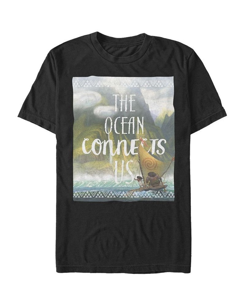 Disney Men's Moana the Ocean Connects Us, Short Sleeve T-Shirt Black $14.35 T-Shirts