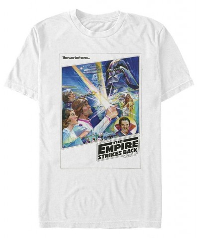 Men's Star Wars Empire Strikes Back War Isn't Over Poster Short Sleeve T-Shirt White $19.24 T-Shirts