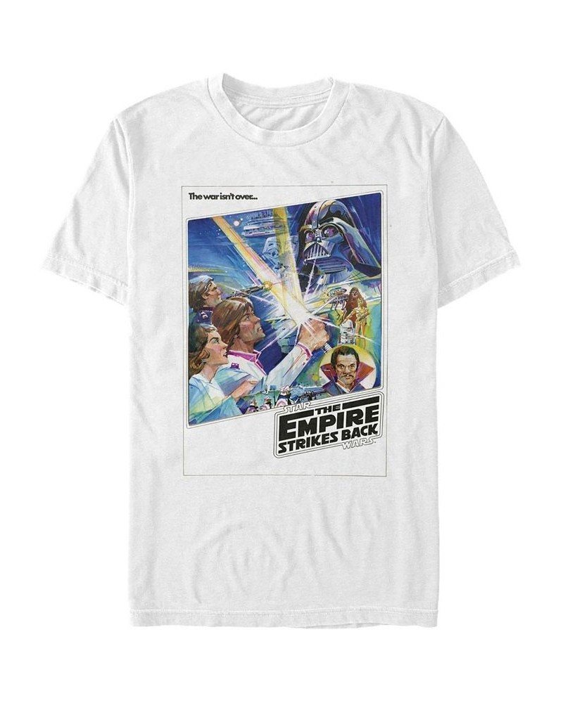 Men's Star Wars Empire Strikes Back War Isn't Over Poster Short Sleeve T-Shirt White $19.24 T-Shirts