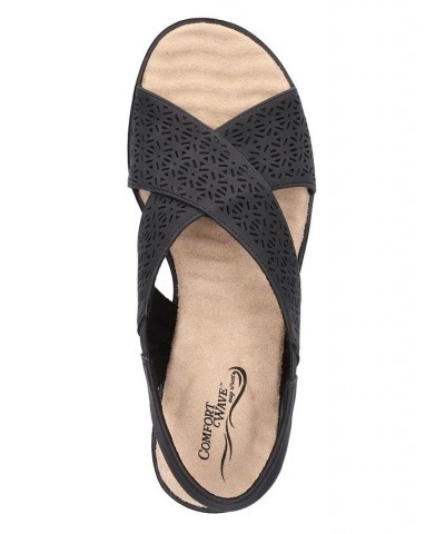 Women's Claudia Comfort Wave Sandals Black $26.00 Shoes