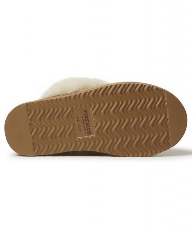 Women's Sydney Shearling Scuff Slippers Tan/Beige $40.80 Shoes