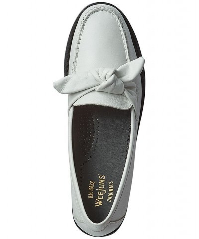 Women's Venetian Bow Loafers White $59.20 Shoes