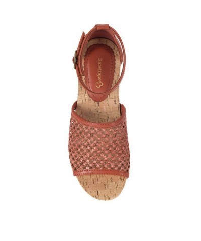 Women's Marta Wedge Sandal Red $49.40 Shoes