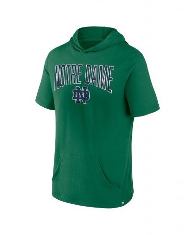 Men's Branded Green Notre Dame Fighting Irish Outline Lower Arch Hoodie T-shirt $26.49 T-Shirts