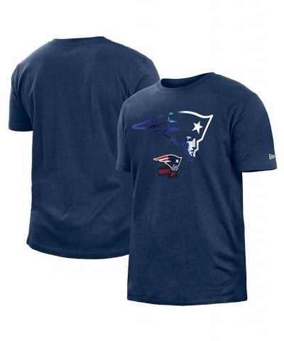 Men's Navy New England Patriots 2022 Sideline Ink Dye T-shirt $23.59 T-Shirts