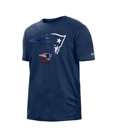 Men's Navy New England Patriots 2022 Sideline Ink Dye T-shirt $23.59 T-Shirts