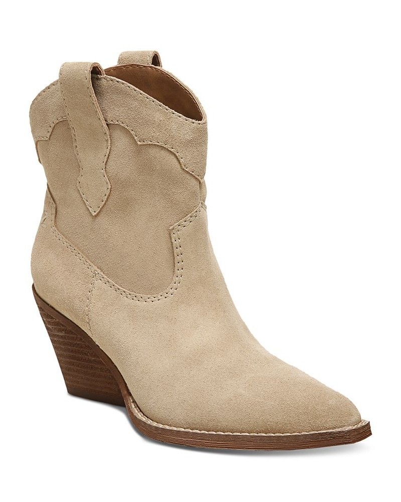 Women's Roslyn Western Booties Tan/Beige $72.67 Shoes