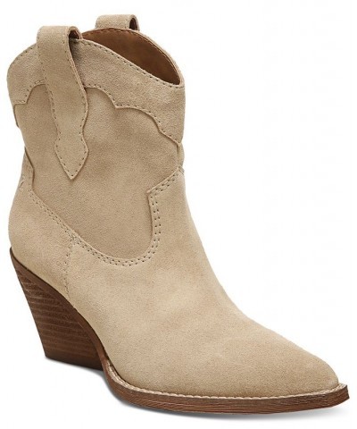 Women's Roslyn Western Booties Tan/Beige $72.67 Shoes