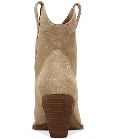 Women's Roslyn Western Booties Tan/Beige $72.67 Shoes