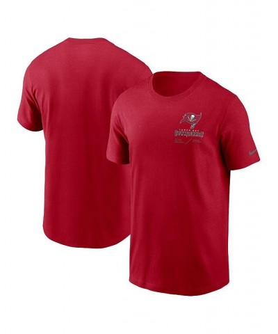 Men's Red Tampa Bay Buccaneers Infograph Lockup Performance T-shirt $21.99 T-Shirts