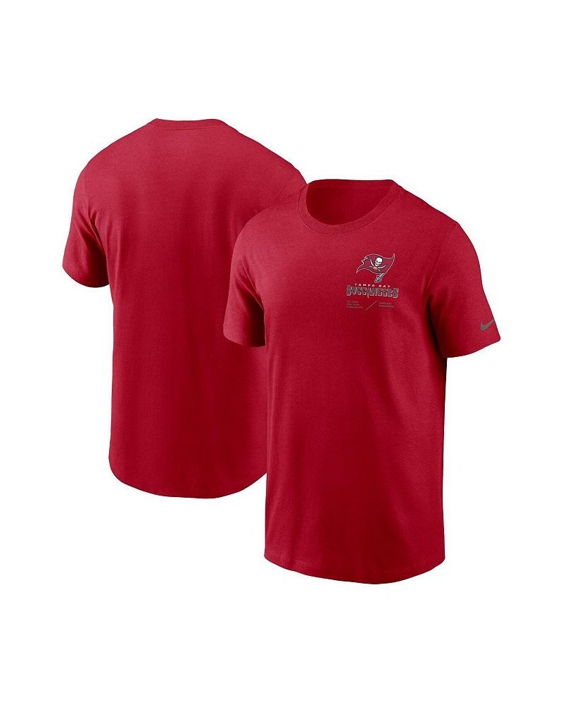 Men's Red Tampa Bay Buccaneers Infograph Lockup Performance T-shirt $21.99 T-Shirts