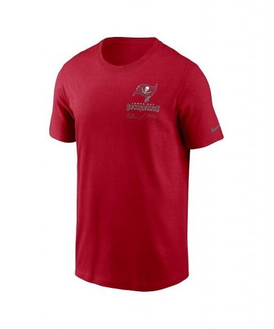 Men's Red Tampa Bay Buccaneers Infograph Lockup Performance T-shirt $21.99 T-Shirts