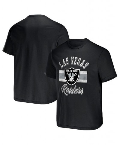 Men's NFL x Darius Rucker Collection by Black Las Vegas Raiders Stripe T-shirt $19.07 T-Shirts