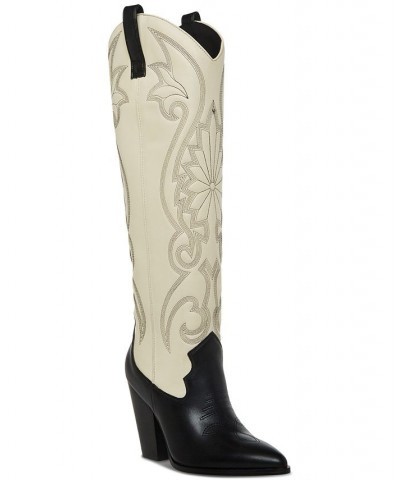 Women's Lasso Pull-On Western Boots Gray $71.64 Shoes