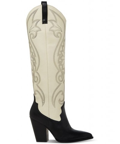 Women's Lasso Pull-On Western Boots Gray $71.64 Shoes