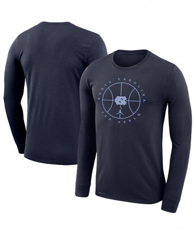 Men's Navy North Carolina Tar Heels Basketball Icon Legend Performance Long Sleeve T-shirt $28.59 T-Shirts