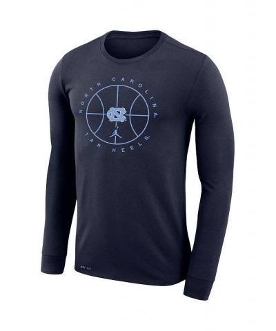 Men's Navy North Carolina Tar Heels Basketball Icon Legend Performance Long Sleeve T-shirt $28.59 T-Shirts