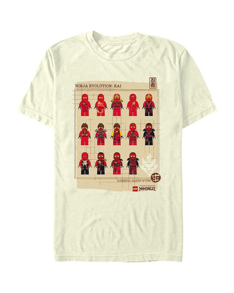 Men's Lego Ninjago Ninja Evolution Short Sleeve T-shirt Ivory/Cream $19.24 T-Shirts