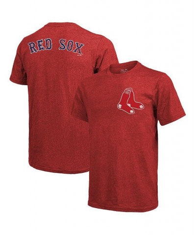 Men's Threads Red Boston Red Sox Throwback Logo Tri-Blend T-shirt $24.75 T-Shirts